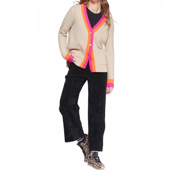 NEW VILAGALLO wool relaxed fit cardigan in tan